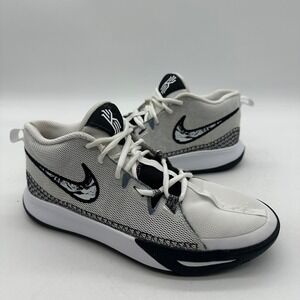Nike DQ8094-101 Youth Size 6.5Y Kyrie Flytrap 5 White Black Basketball Shoes